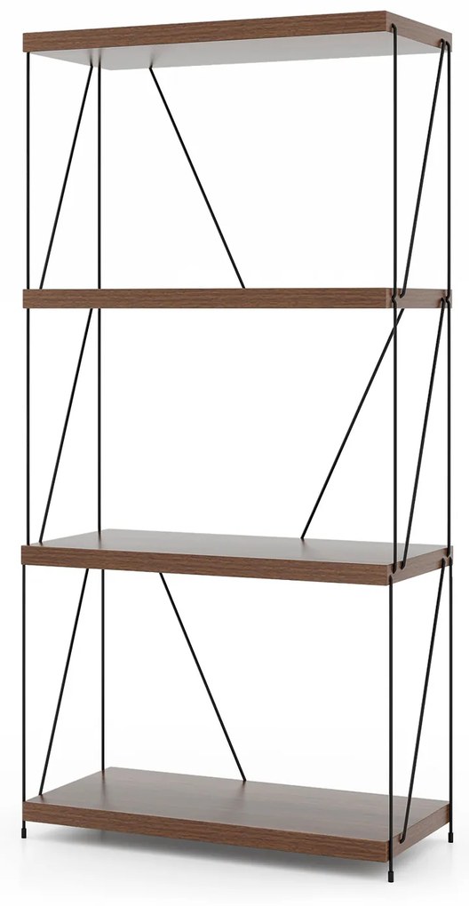 Expositor multiuso de 2/3/4/5 níveis com estrutura de metal - 2 níveis