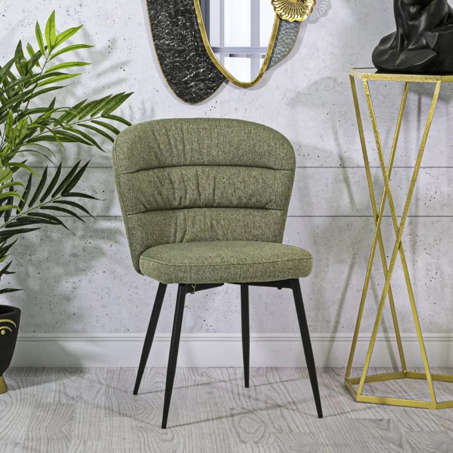 CONJUNTO 2 CADEIRAS LOSANNA 58X60,5X85 CM VERDE E PRETO