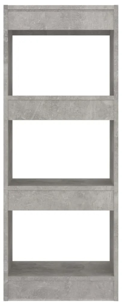 Estante/divisória derivados de madeira cinzento cimento