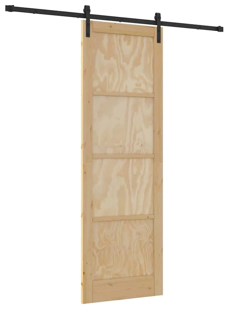 Porta Deslizante vidaXL com Conjunto de Acessórios 78x232 cm em Madeir