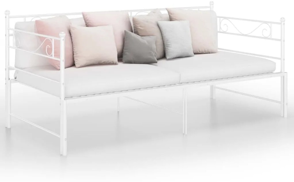 Estrutura sofá-cama de puxar 90x200 cm metal branco