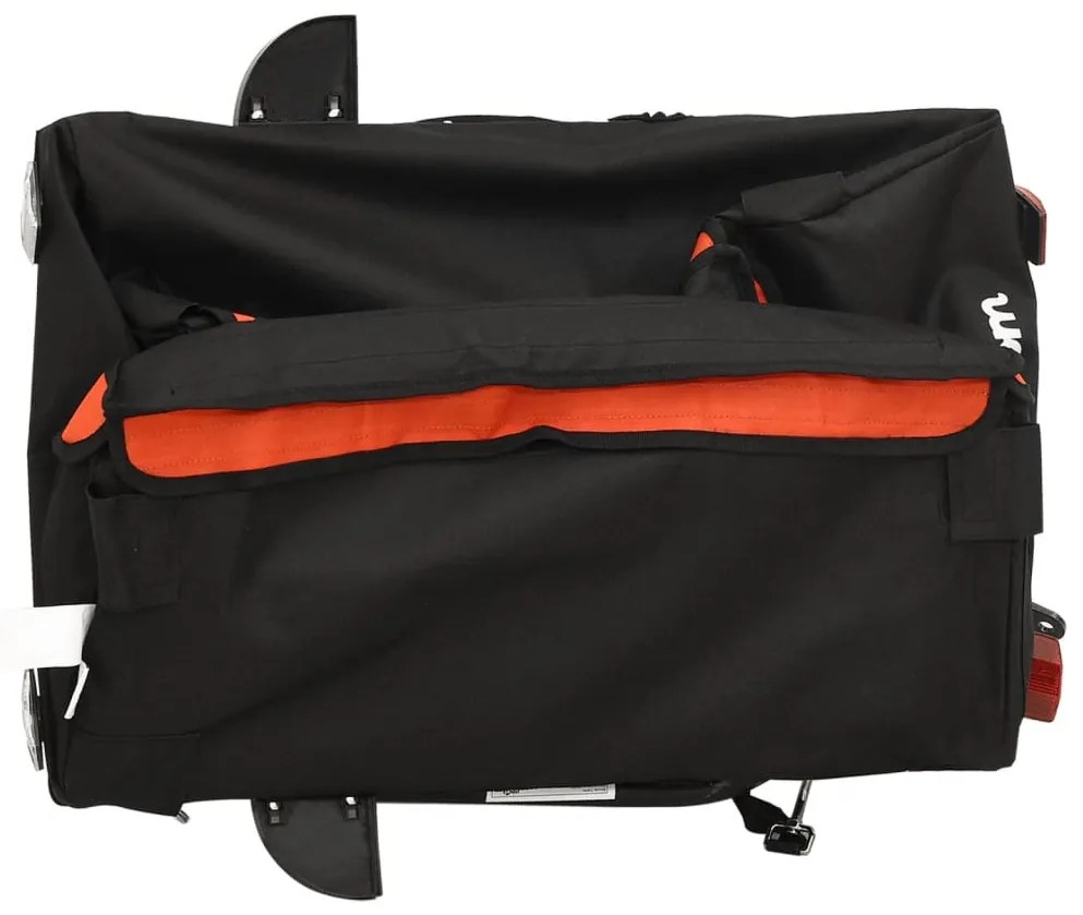 Reboque para bicicleta 30 kg ferro preto e laranja