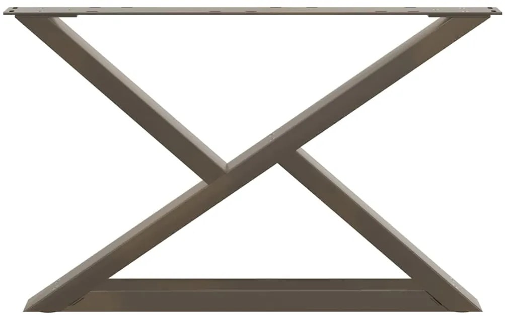 Pés para mesa de centro 2 peças aço natural 70x(42-43,3) cm aço
