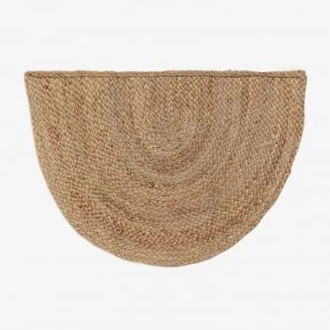 Capacho Semicircular Em Juta 60x40 Cm Fondreset Yute - Sklum