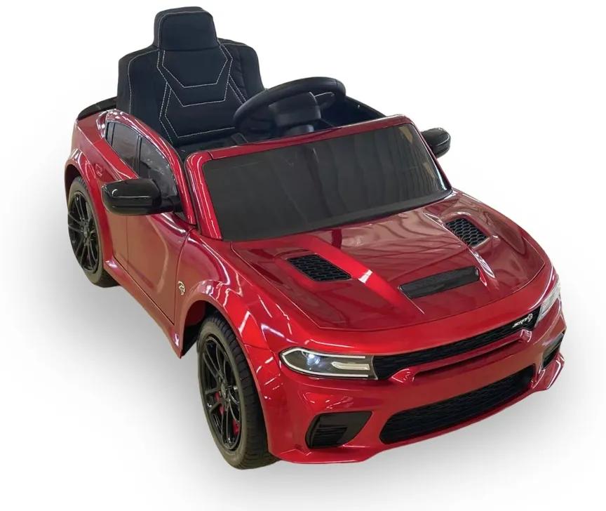 Carro elétrico infantil 12V Dodge Charger SRT Vermelho