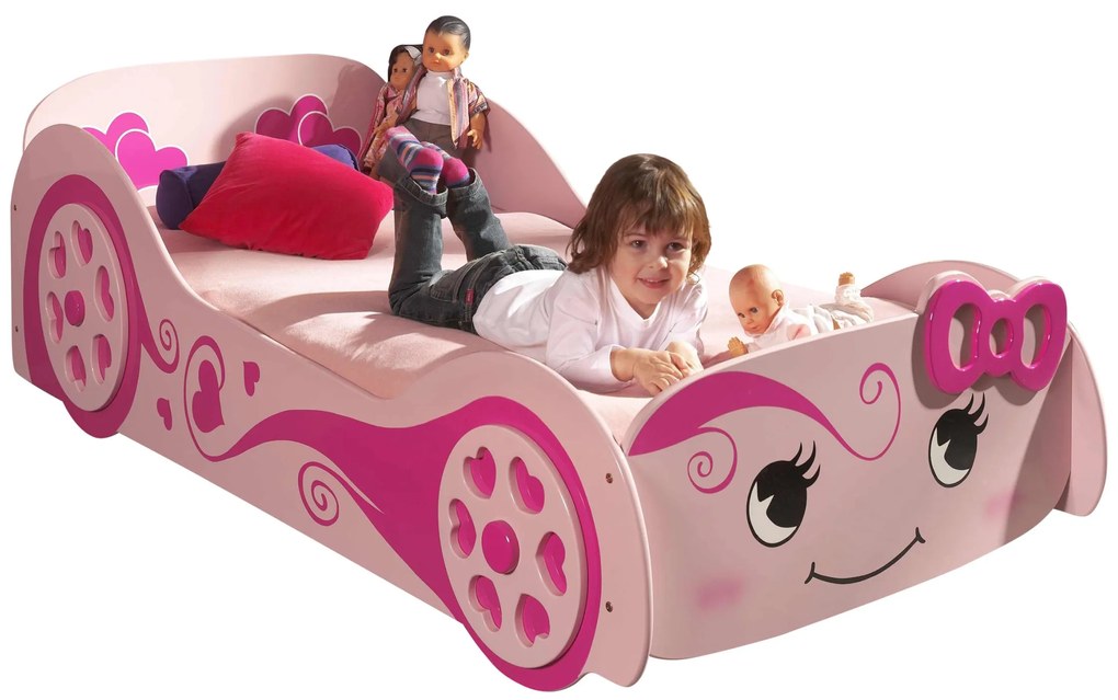 Cama de Criança Carro LOVE CAR ROSA