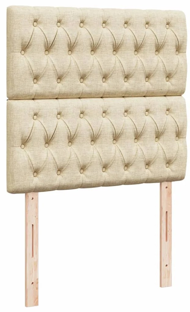 Cama com molas/colchão 90x190 cm tecido cor creme