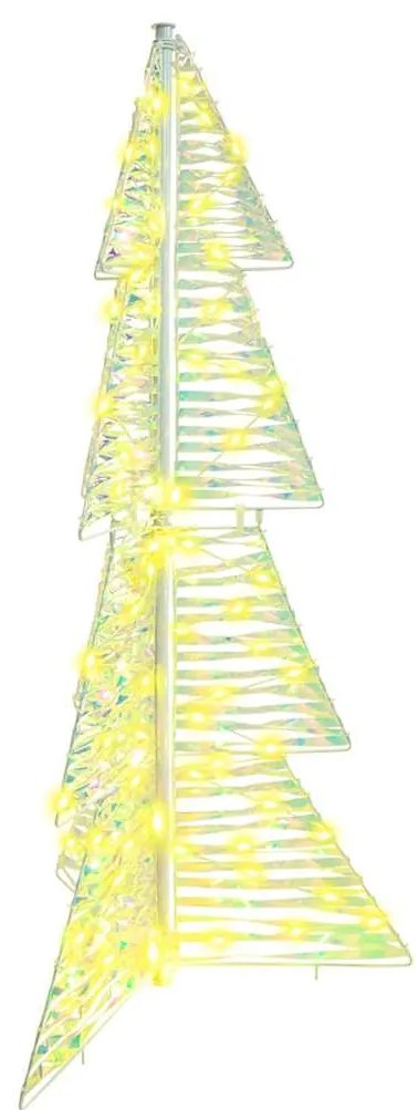 vidaXL Árvore de Natal com 100 LEDs Branco quente 120 cm PET