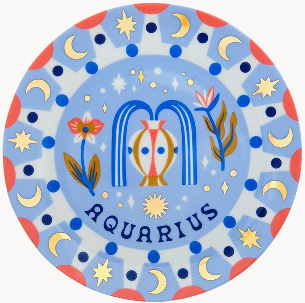 Prato de sobremesa em porcelana Aquarius