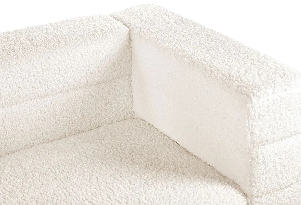Sofá de 3 lugares em tecido bouclé branco GRANNA Beliani