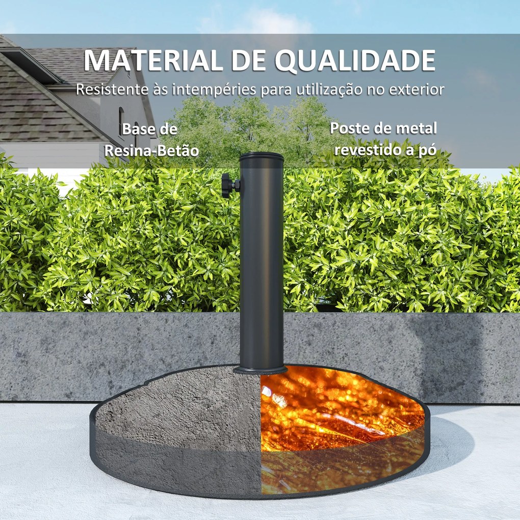 Base para Chapéu de Sol Semicircular Suporte para Chapéu de Sol Base p