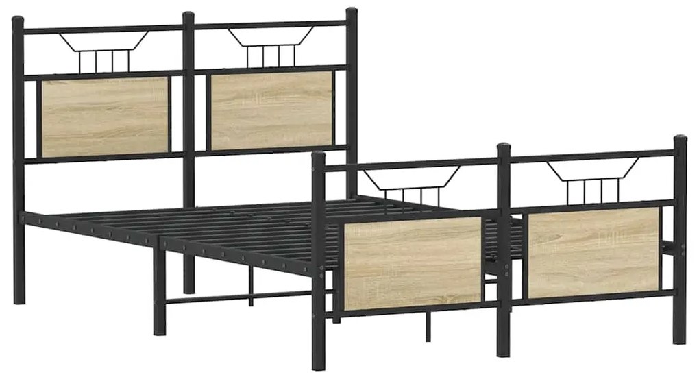 Estrutura cama s/ colchão derivados de madeira carvalho sonoma