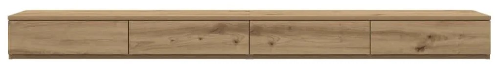 Caixas de Cama vidaXL Carvalho Artesanal 180x36,5x16,5 cm Madeira de E