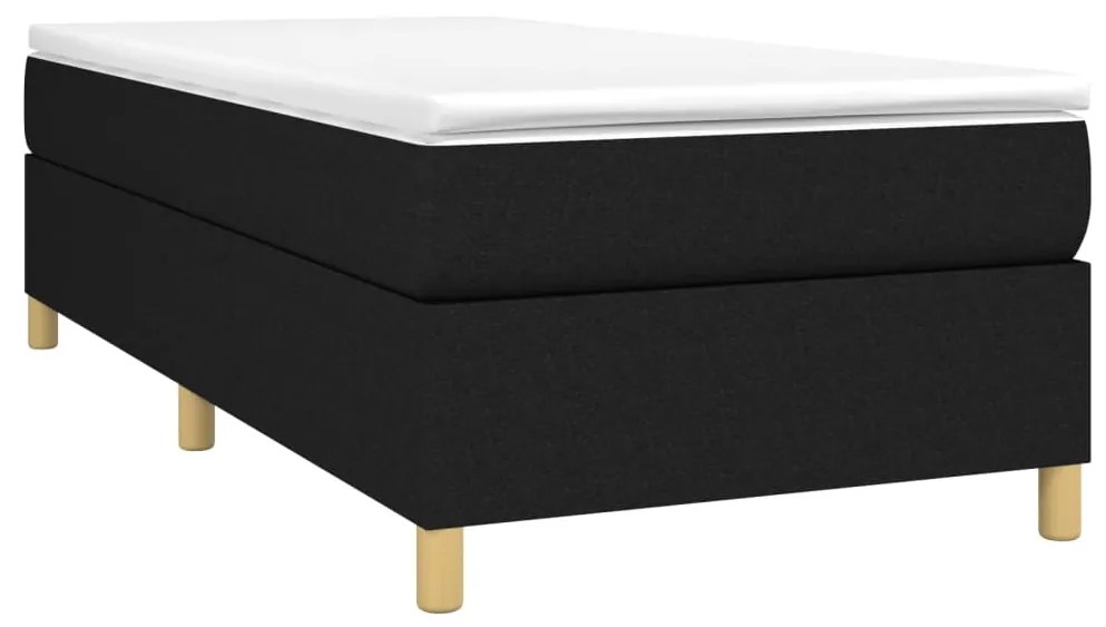 Estrutura de cama 90x190 cm tecido preto