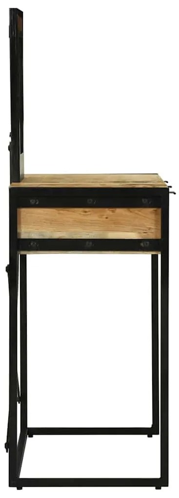 Mesa de Canto com Espelho 100x40x120 cm Madeira Sólida Acácia