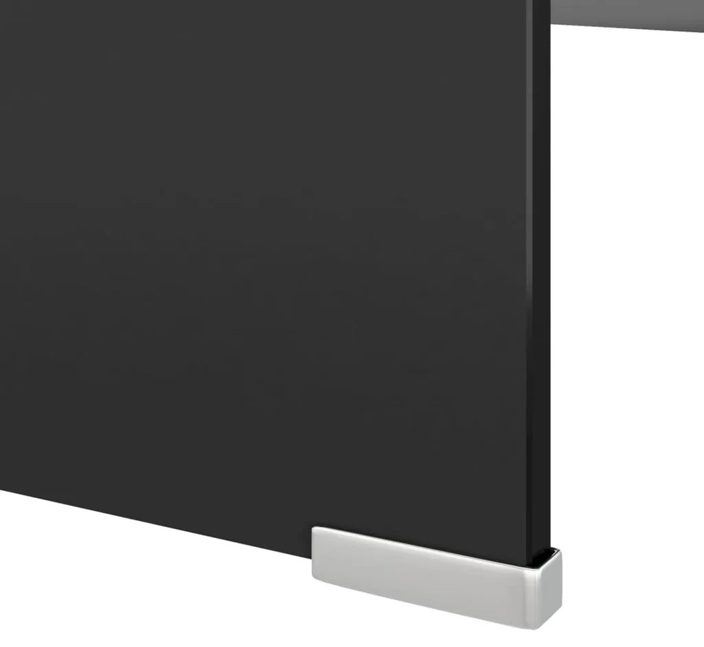 Suporte de TV/monitores em vidro preto 120x30x13 cm