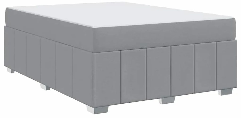 Estrutura da Cama Cinzento-claro 140 x 200 cm tecido