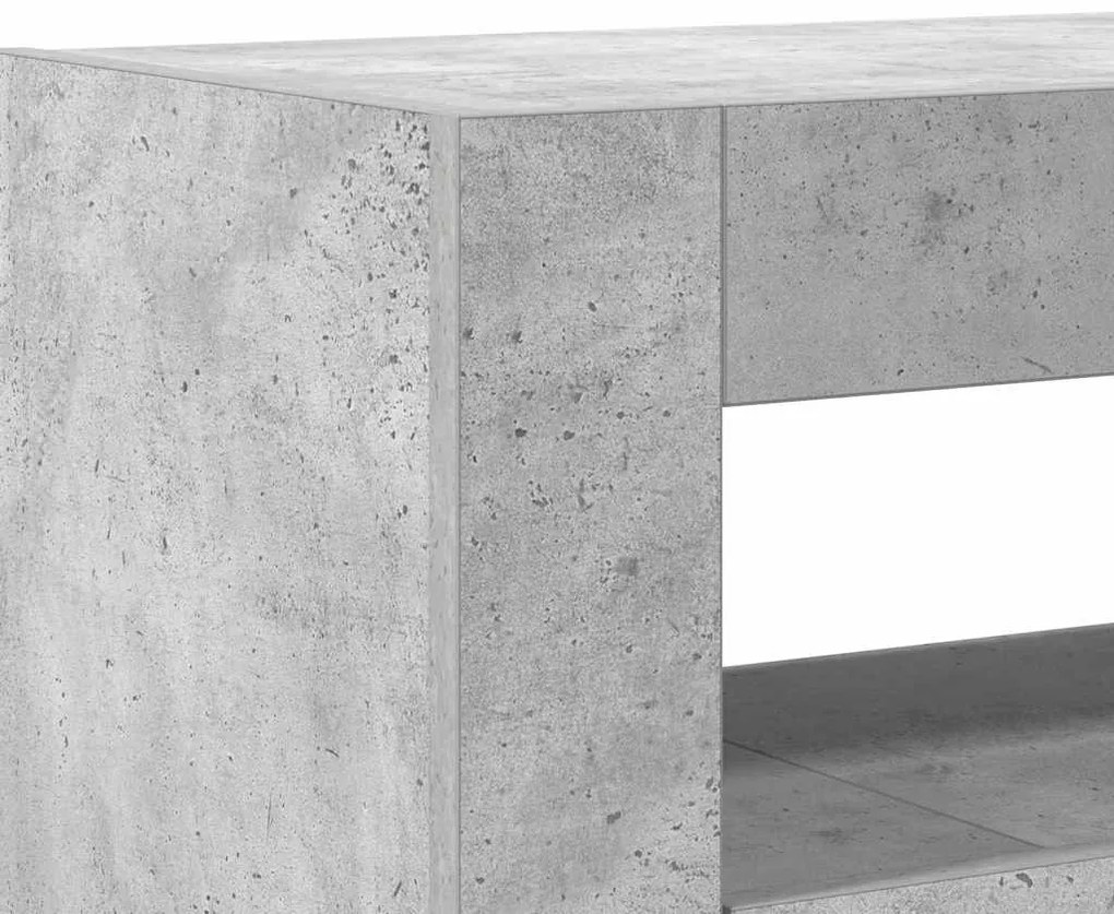 Buffet Cinza Concreto Madeira Engenheirada 116 x 30 x 75 cm