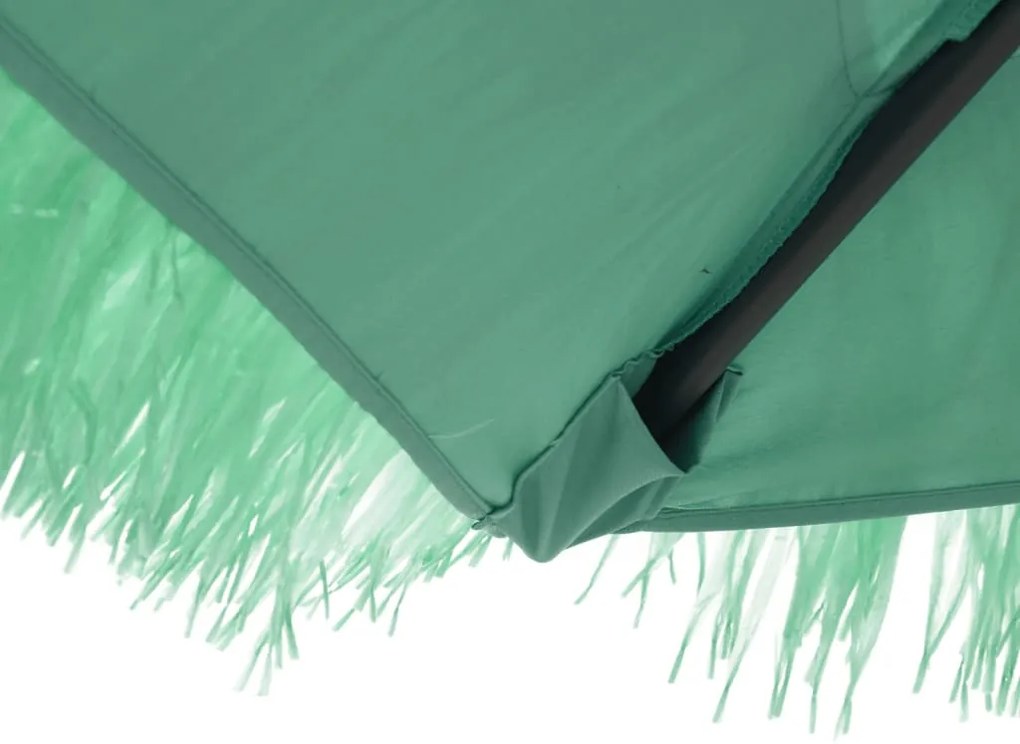 Guarda-sol de jardim com poste de aço 248x248x248 cm verde