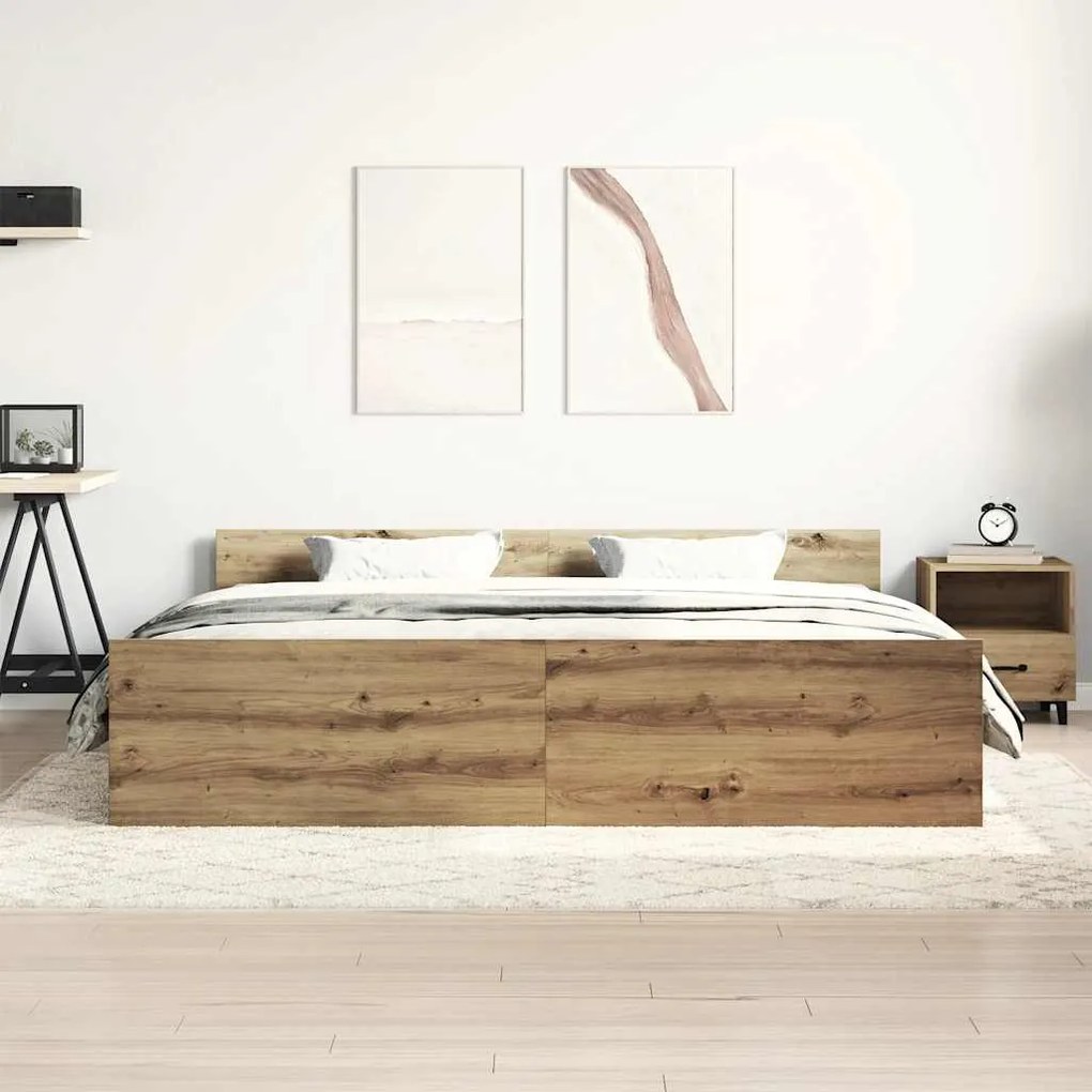 Estrutura de cama sem colchão 180x200cm derivados de madeira