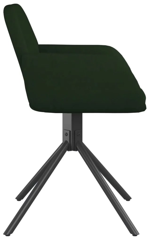 Cadeiras de jantar giratorias 2 pcs veludo verde-escuro