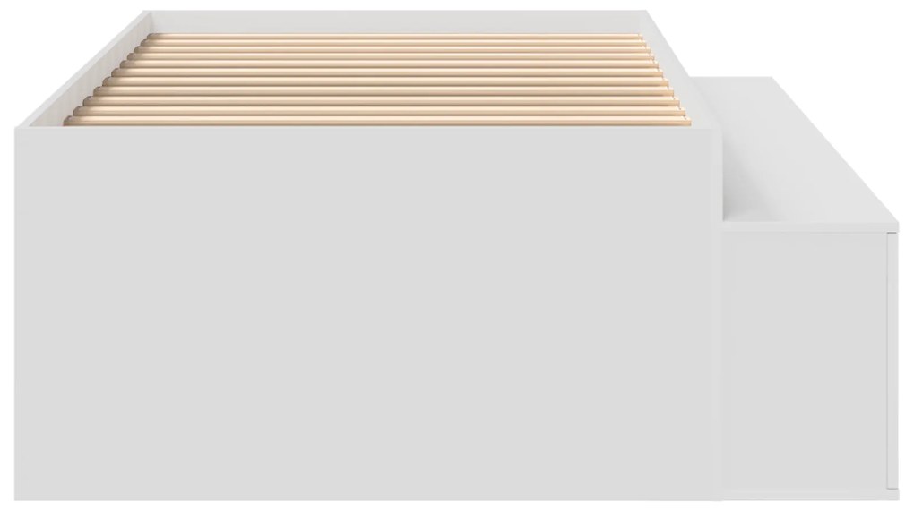 Estrutura de Cama com Armazenamento Branca 90x190 cm