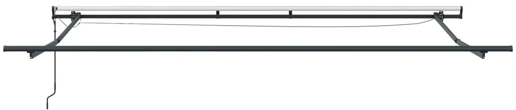 Toldo Retrátil Automático com LED Branco 500x300 cm, Tecido de Substit