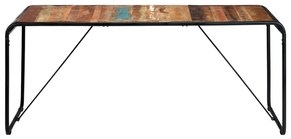Mesa de jantar 180x90x76 cm madeira recuperada maciça