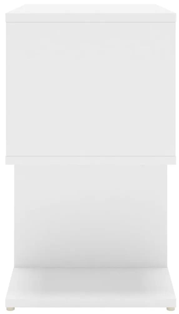 Mesas de cabeceira 2 pcs 50x30x51,5 cm contraplacado branco