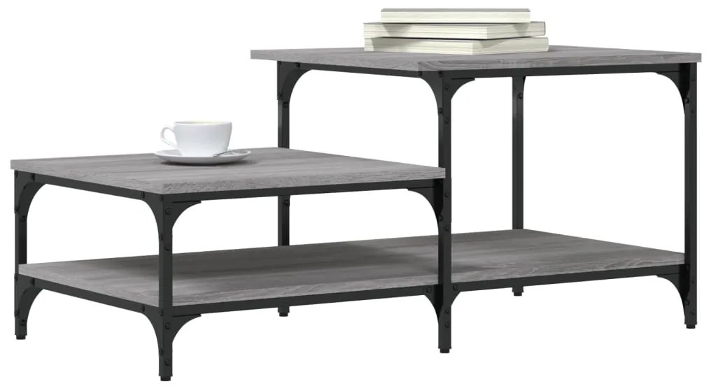 Mesa de centro 100x50,5x45 cm derivados de madeira cinza sonoma