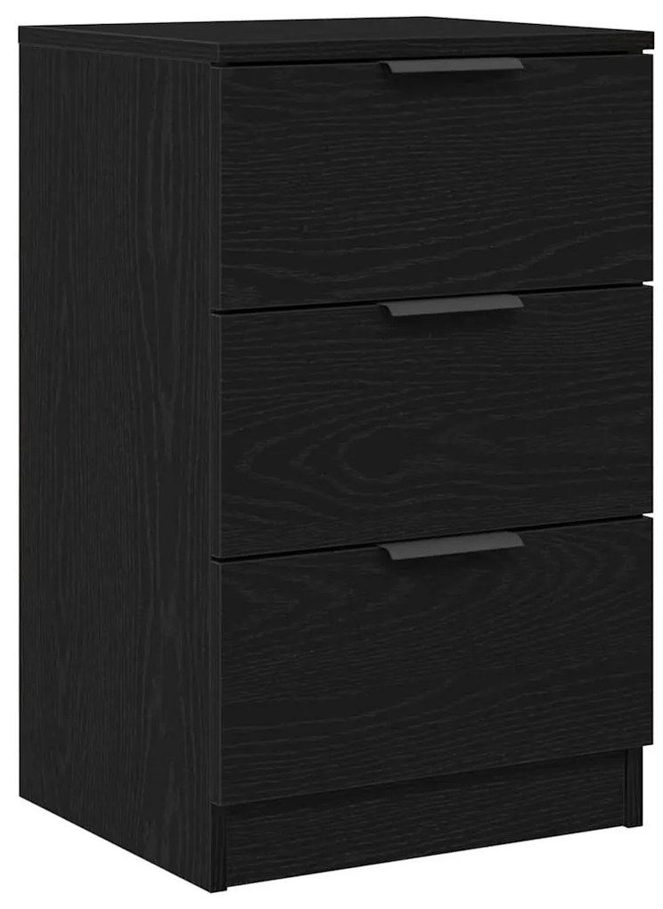 Criado-mudo de Carvalho Preto vidaXL - 40x65x65 cm