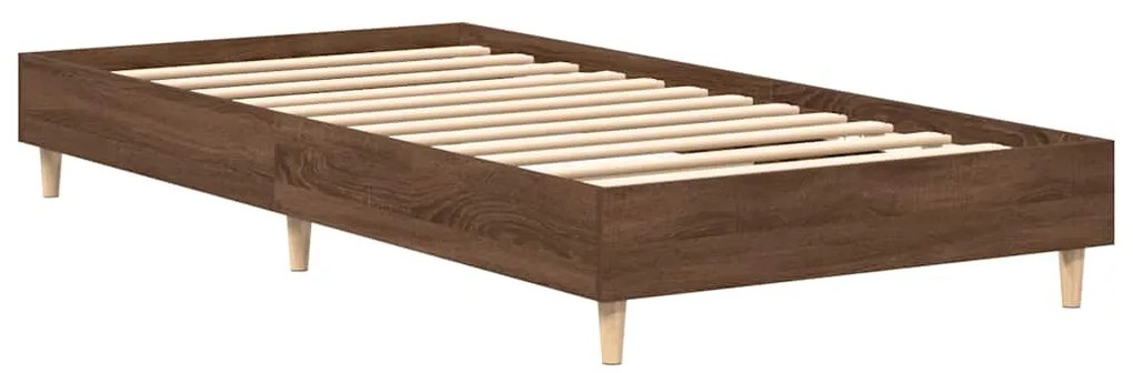 Estrutura cama s/ colchão 90x200 cm carvalho castanho
