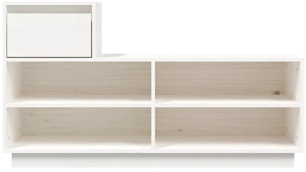 Sapateira 110x34x61 cm madeira de pinho maciça branco