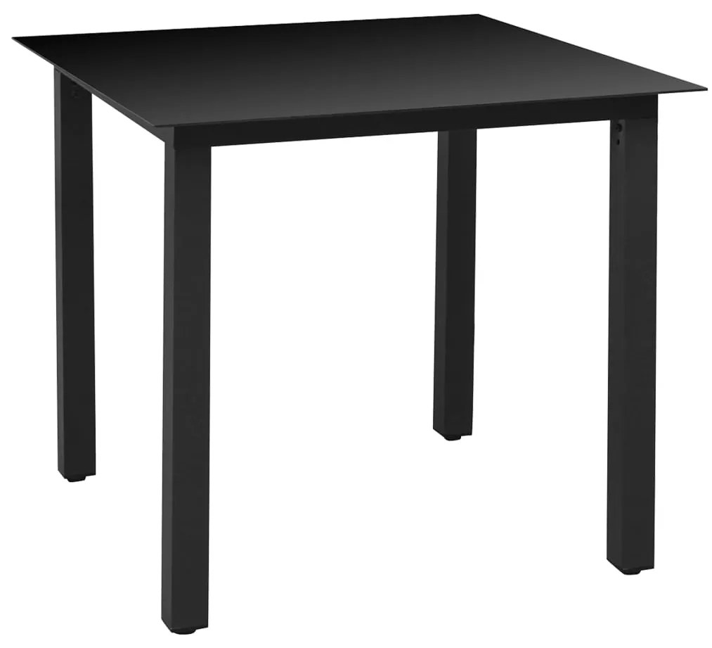 3 pcs conjunto de jantar para jardim preto e castanho