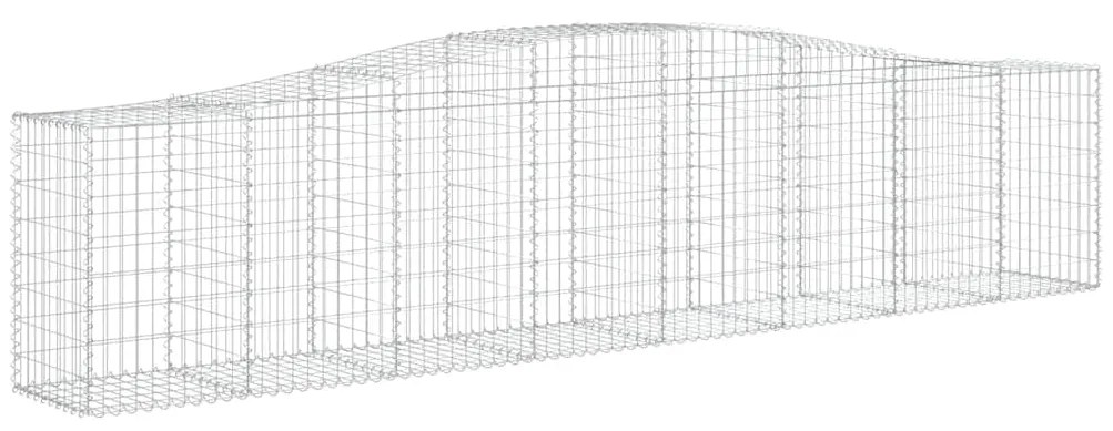 Cestos gabião arqueados 5 pcs 400x50x80/100cm ferro galvanizado