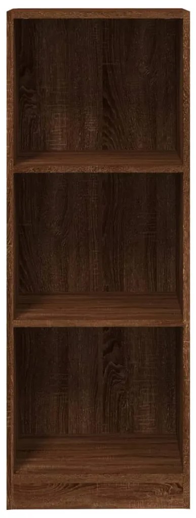 Estante 3 prat. 40x24x109cm derivados madeira carvalho castanho