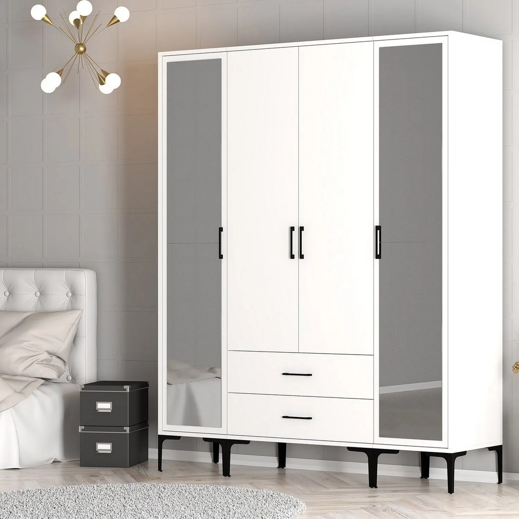 Guarda-roupa Kumsal RTR – Branco – 160x47,5x201,4 cm