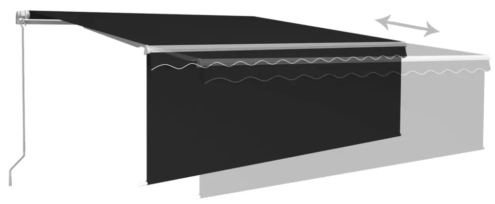 Toldo retrátil manual com estore 4,5x3 m antracite