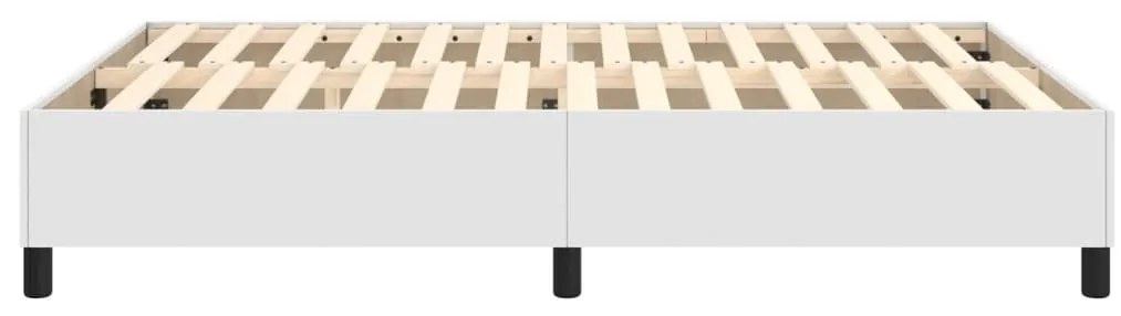Estrutura de cama 140x200 cm couro artificial branco