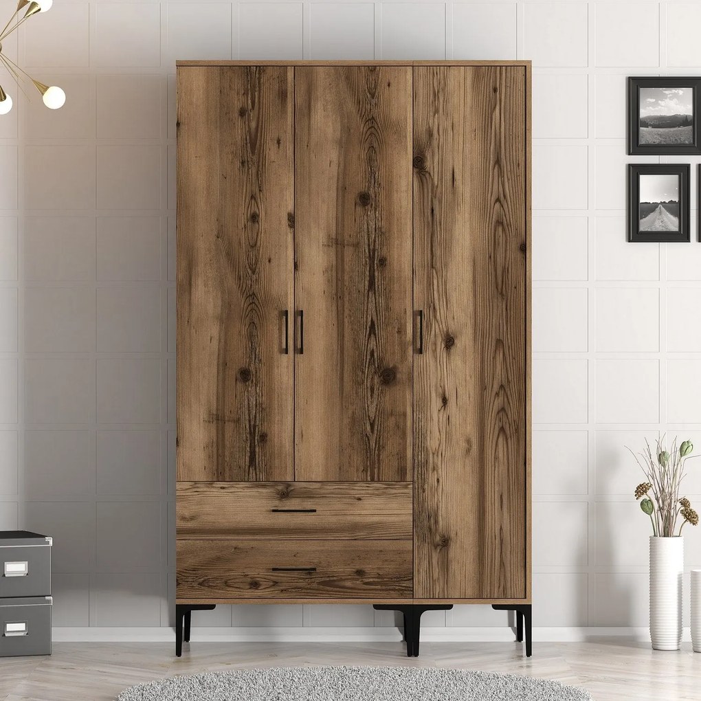 Roupeiro Kumsal ST – Nogueira – 120x47,5x201,4 cm