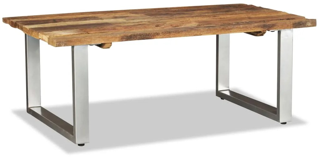 Mesa de centro 100x60x38 cm madeira reciclada maciça