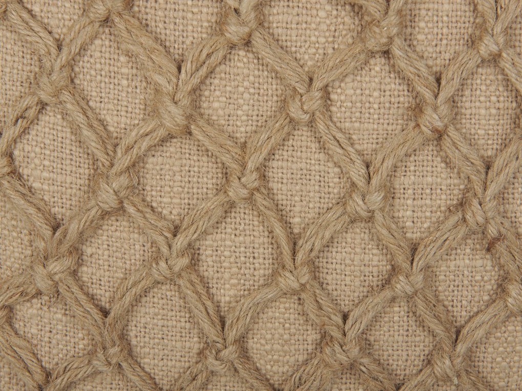 Almofada decorativa em algodão creme 45 x 45 cm COLLOMIA Beliani