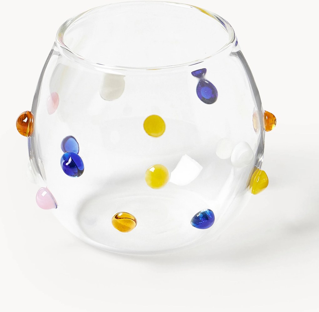 Copos pequenos artesanais em vidro borosilicato Perli, conjunto de 4