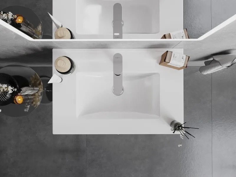 Mexen Atena lavatório embutido no balcão 71 x 46 cm, branco - 25017000