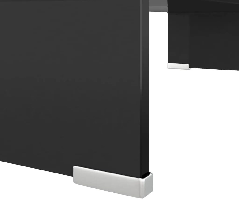 Suporte de TV/monitores em vidro preto 60x25x11 cm