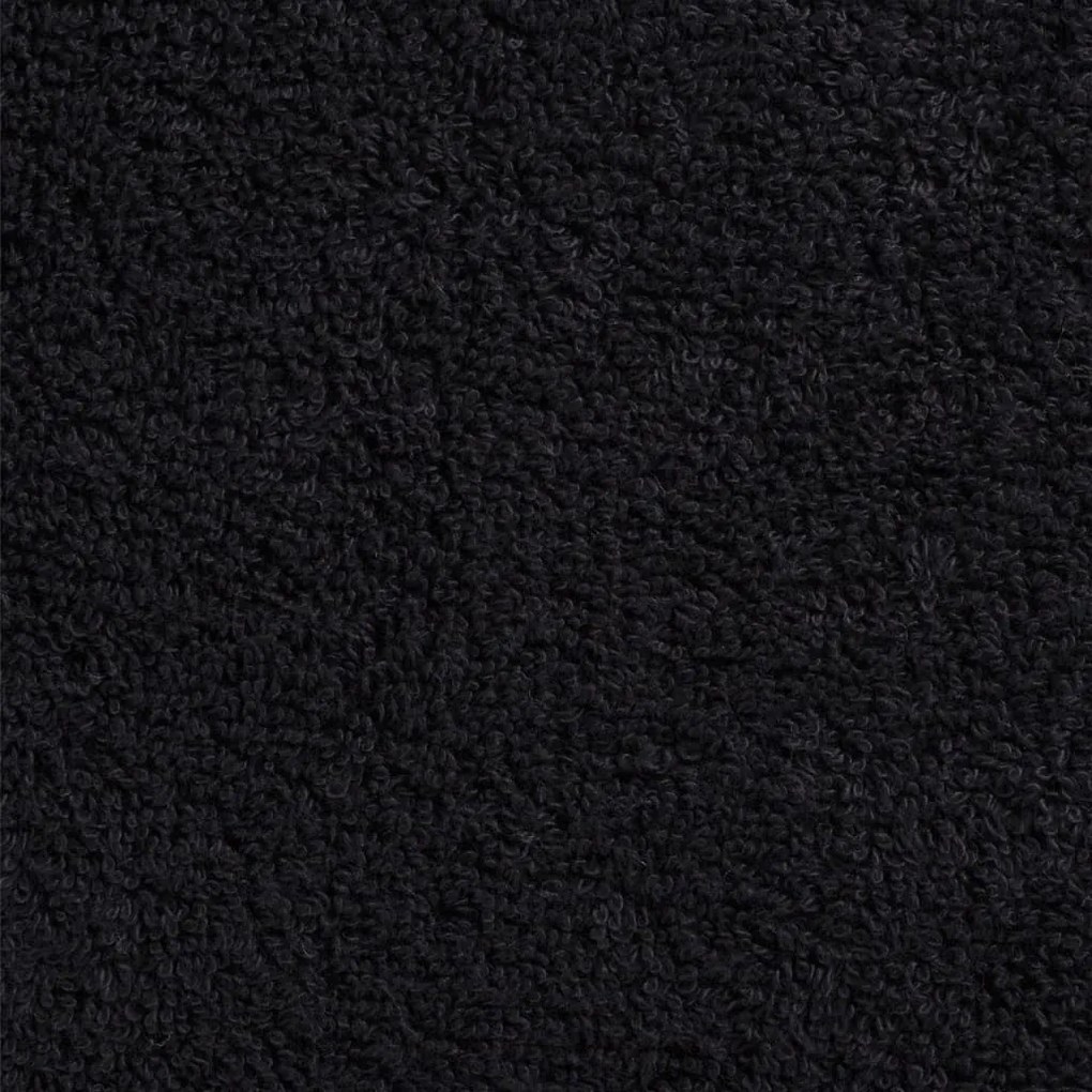 8pcs Conjunto toalhas banho premium SOLUND 600 gsm preto