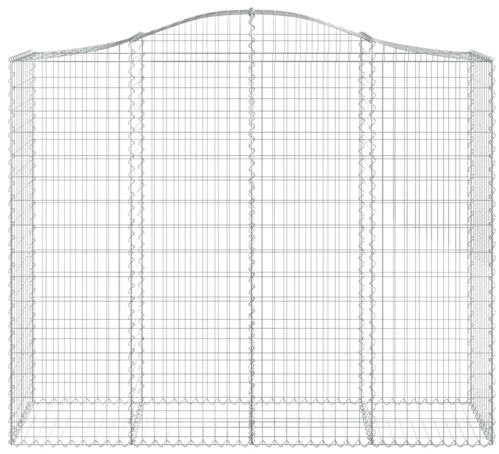 Cestos gabião arqueados 2pcs 200x50x160/180cm ferro galvanizado