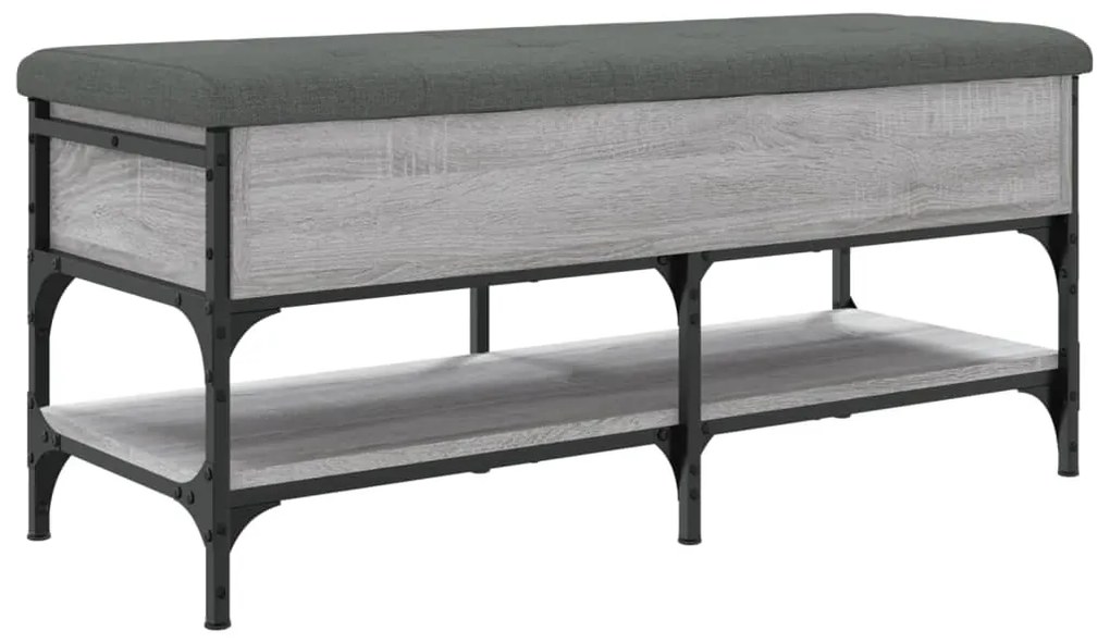 Banco sapateira 102x42x45 cm derivados madeira cinzento sonoma