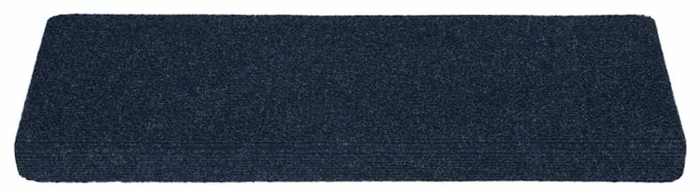 Tapetes de escada autoadesivos 30 pcs 65x21x4 cm azul-marinho