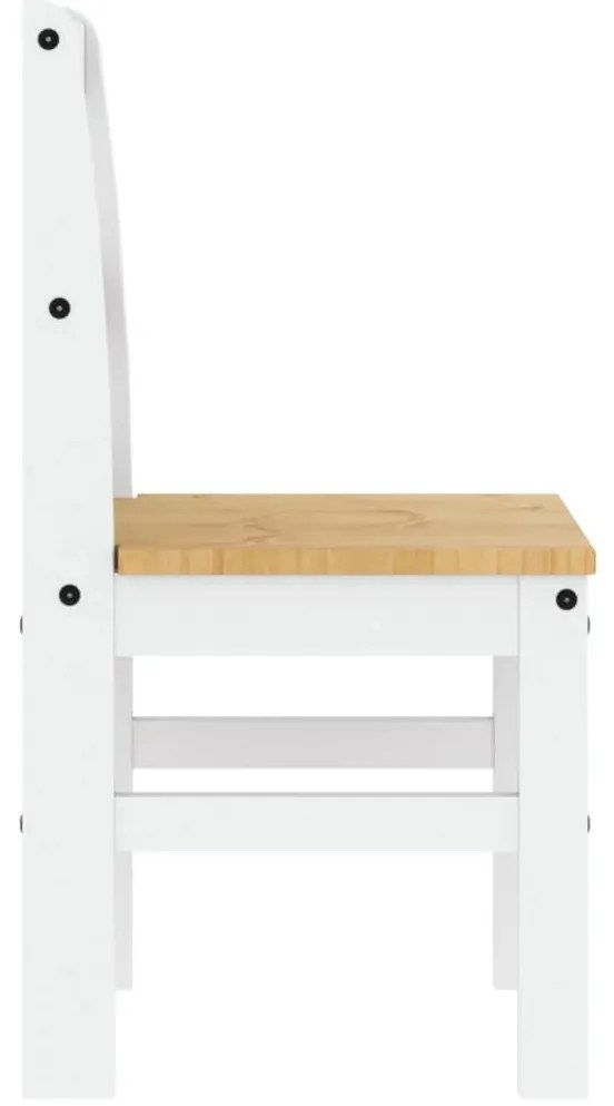Cadeiras de jantar 2 pcs Panama 40x46x90 cm pinho maciço branco